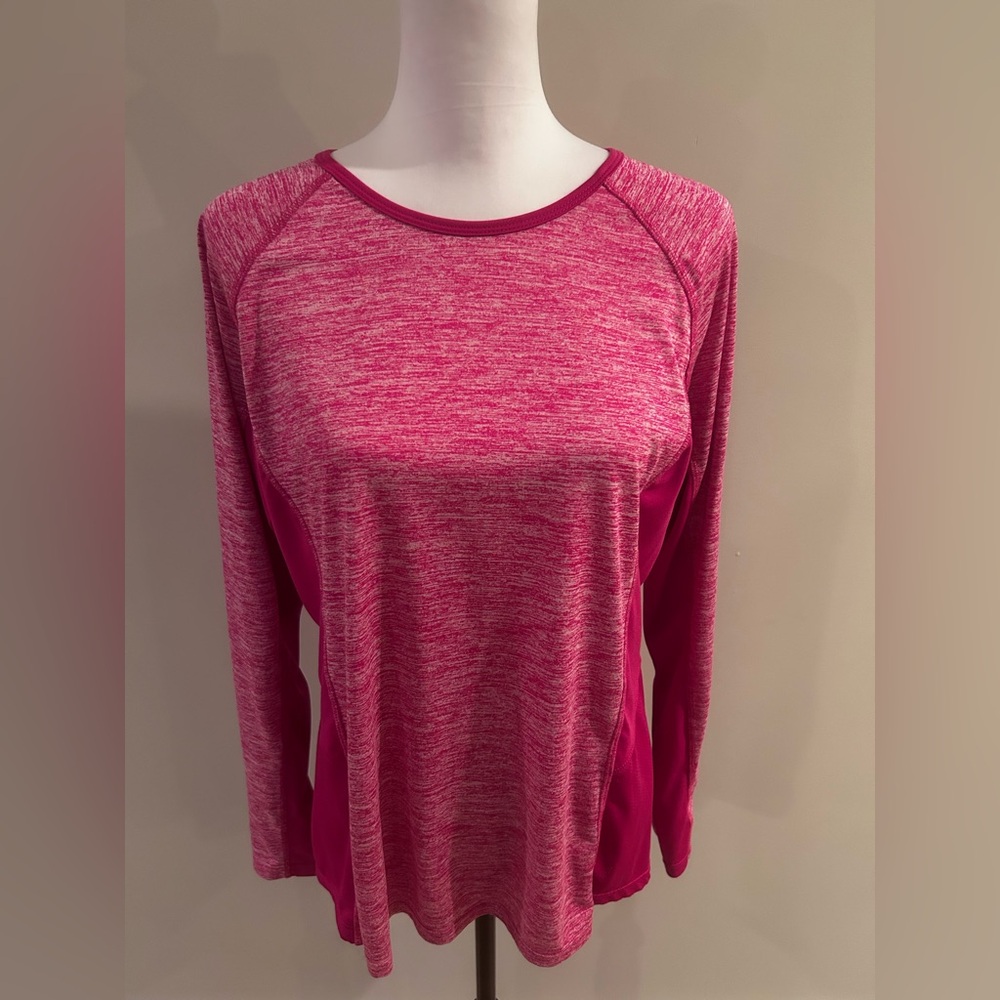 Danskin Now Pink Raglan Long Sleeve Hoodie